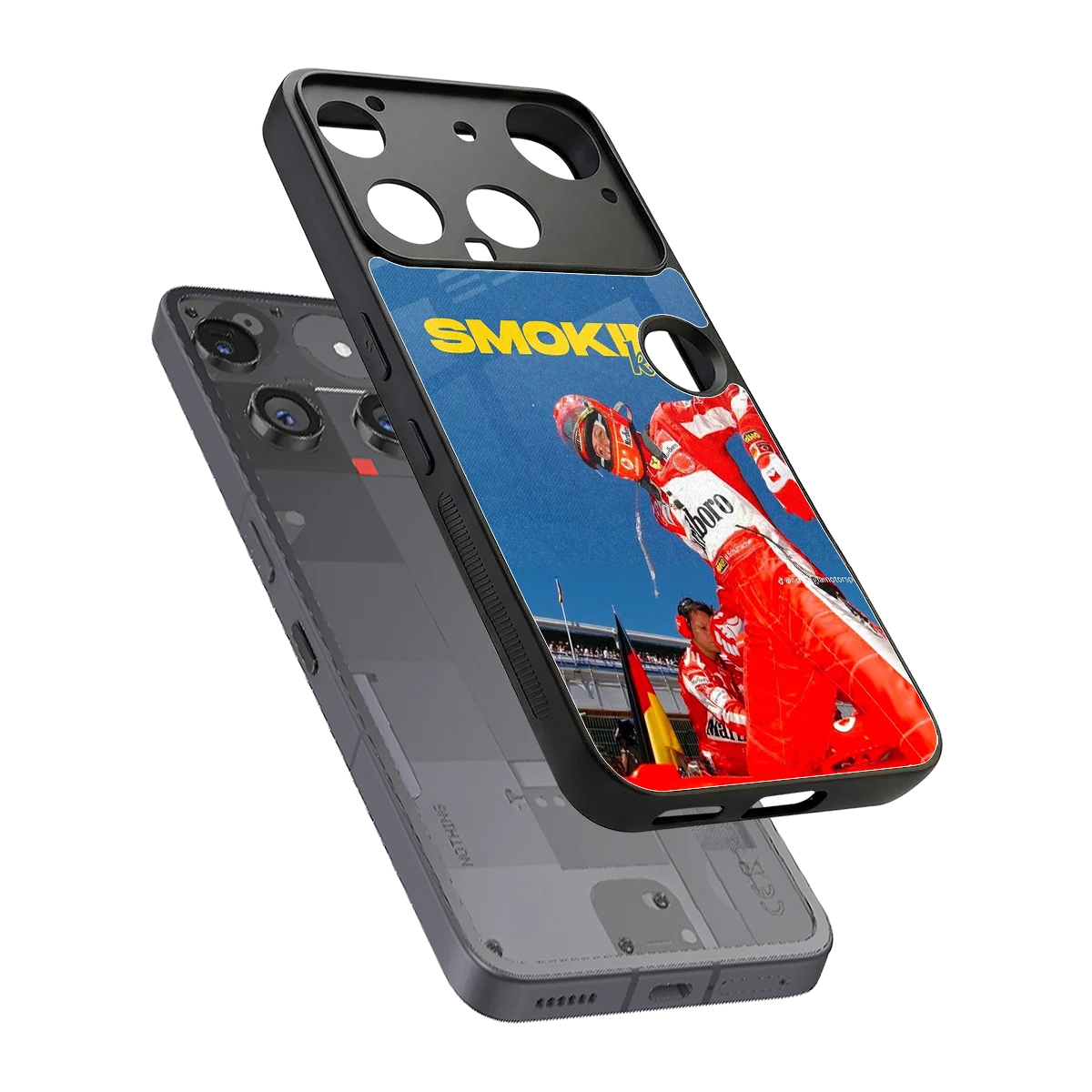 Burnout Mode sleek nothing phone 3 cover with tempered glass back and TPU edges