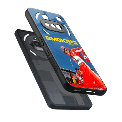 Burnout Mode sleek nothing phone 3a cover with tempered glass back and TPU edges
