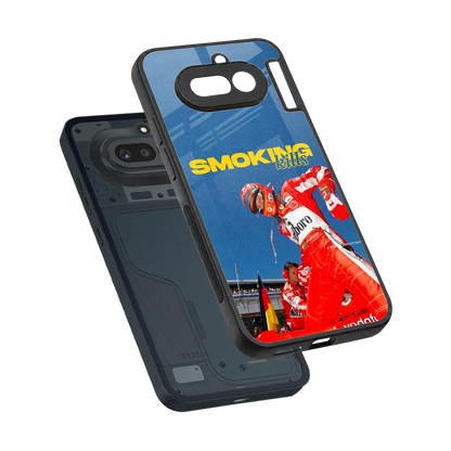 Burnout Mode sleek nothing phone 4a cover with tempered glass back and TPU edges