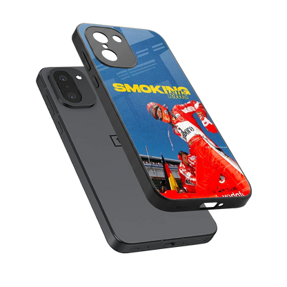 Burnout Mode sleek oneplus 15r cover with tempered glass back and TPU edges