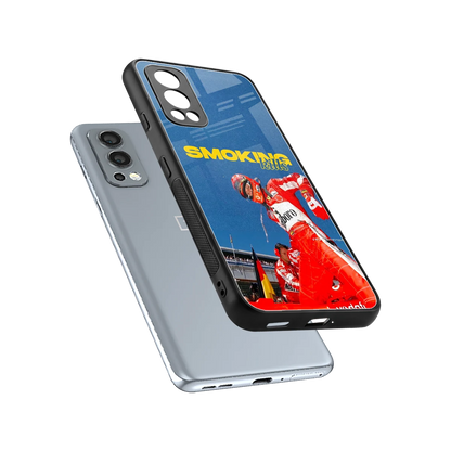 Burnout Mode sleek oneplus nord 2 cover with tempered glass back and TPU edges