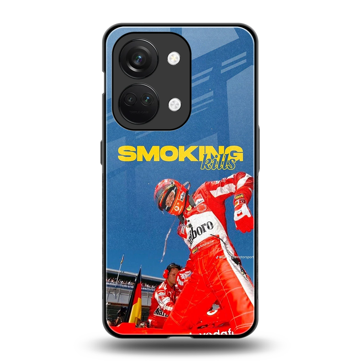 Burnout Mode back phone cover | glass case for oneplus nord 3