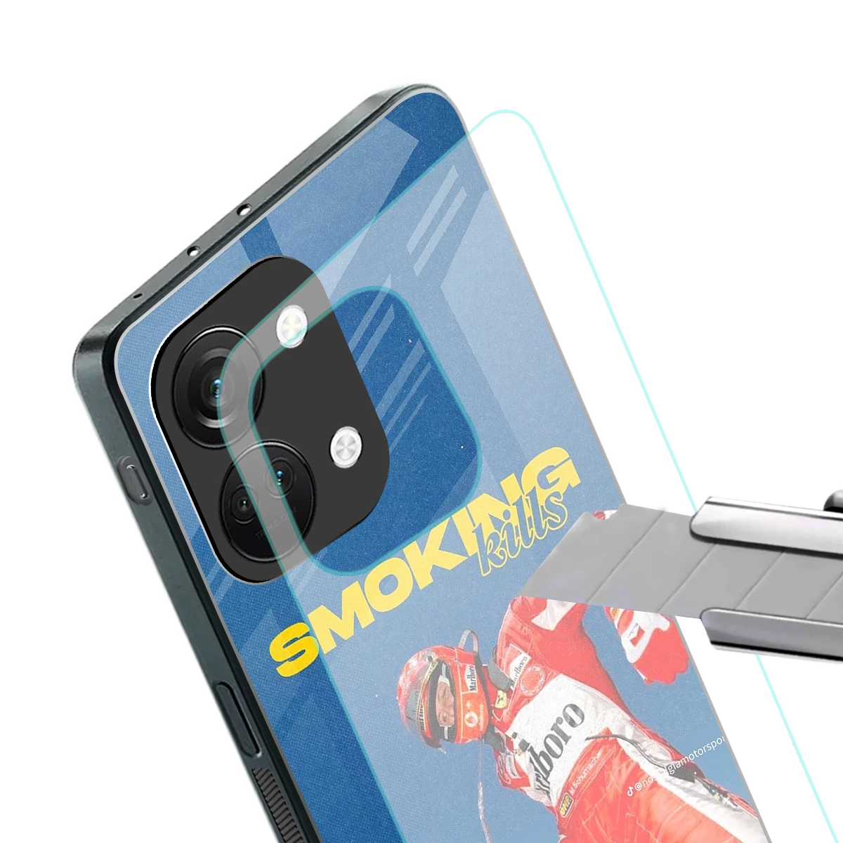 Burnout Mode stylish phone case for oneplus nord 3 | glossy glass and slim fit