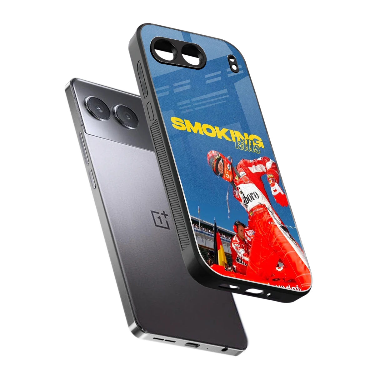 Burnout Mode sleek oneplus nord 4 cover with tempered glass back and TPU edges