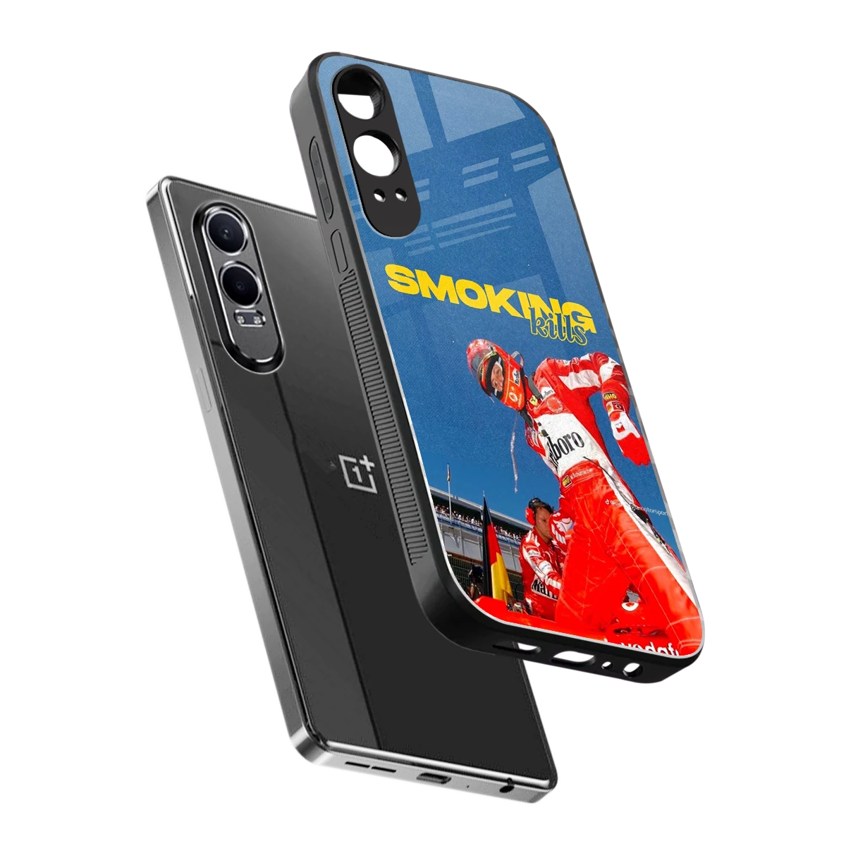 Burnout Mode sleek oneplus nord ce 4 lite cover with tempered glass back and TPU edges