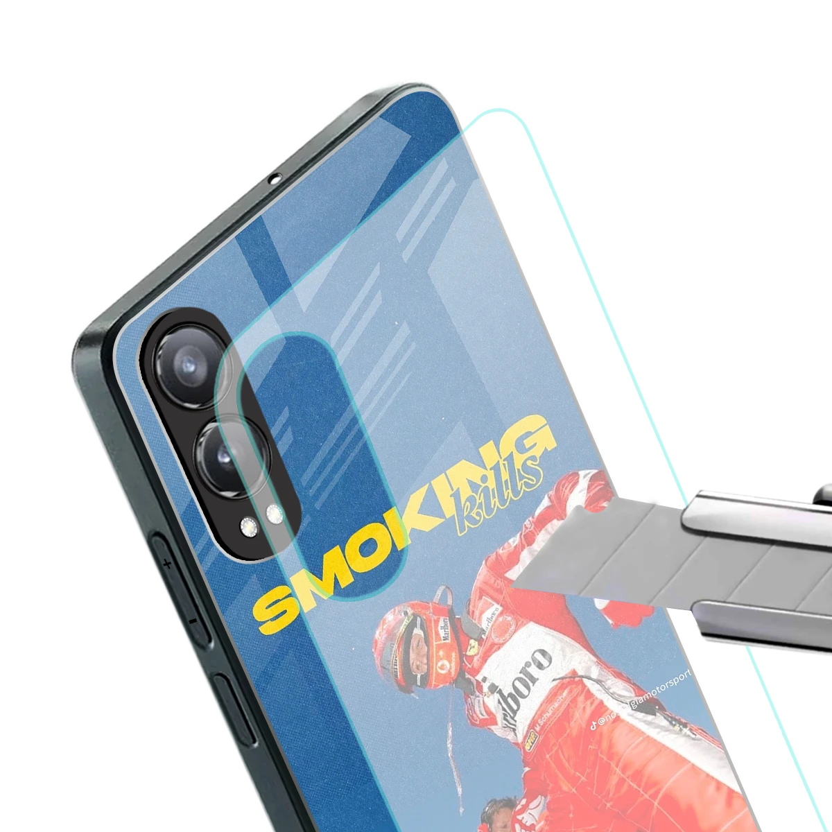 Burnout Mode stylish phone case for oneplus nord ce 4 lite | glossy glass and slim fit