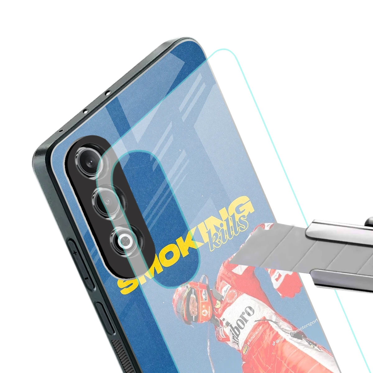 Burnout Mode stylish phone case for oneplus nord ce 4 | glossy glass and slim fit