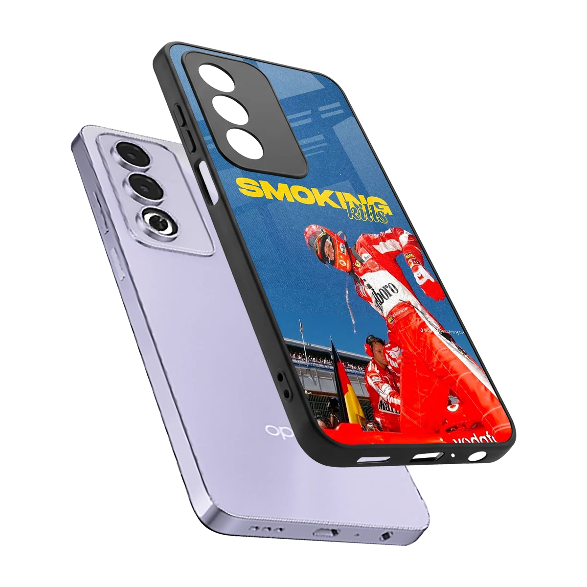 Burnout Mode sleek oppo a3 pro cover with tempered glass back and TPU edges
