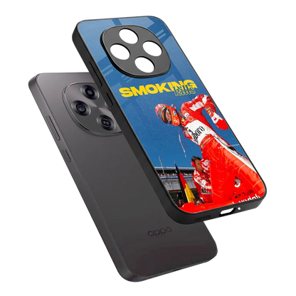 Burnout Mode sleek oppo f31 pro 5g cover with tempered glass back and TPU edges