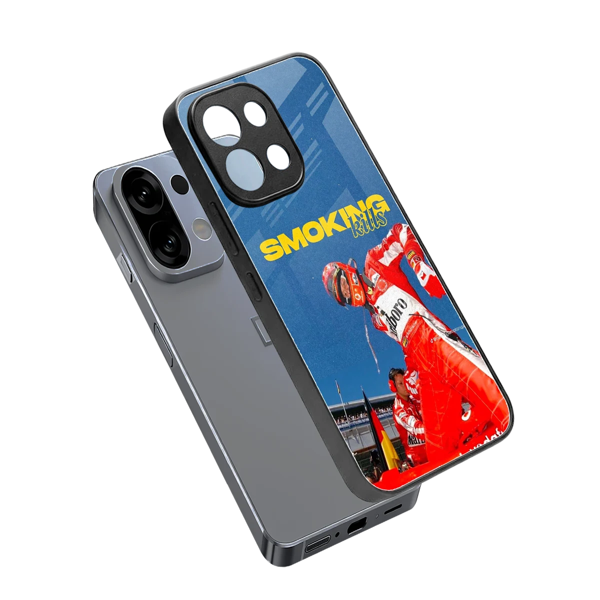 Burnout Mode sleek oppo k13 5g cover with tempered glass back and TPU edges