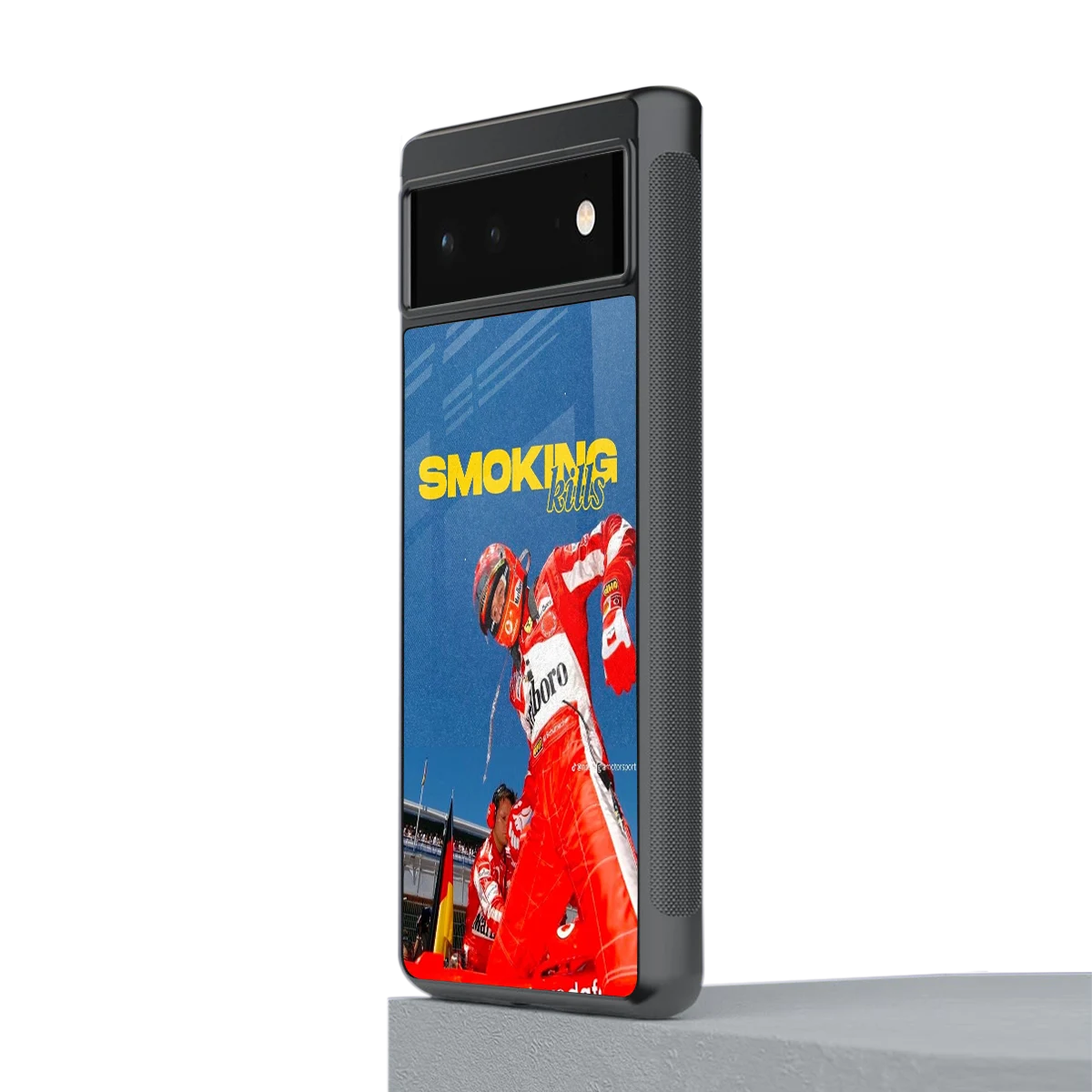 Burnout Mode stylish phone case for google pixel 6a | glossy glass and slim fit