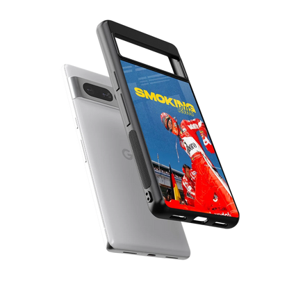 Burnout Mode sleek google pixel 7 pro cover with tempered glass back and TPU edges