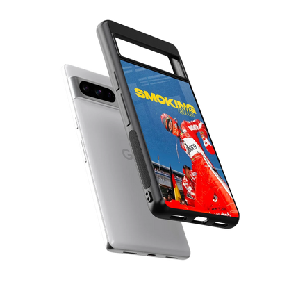 Burnout Mode sleek google pixel 8 pro cover with tempered glass back and TPU edges