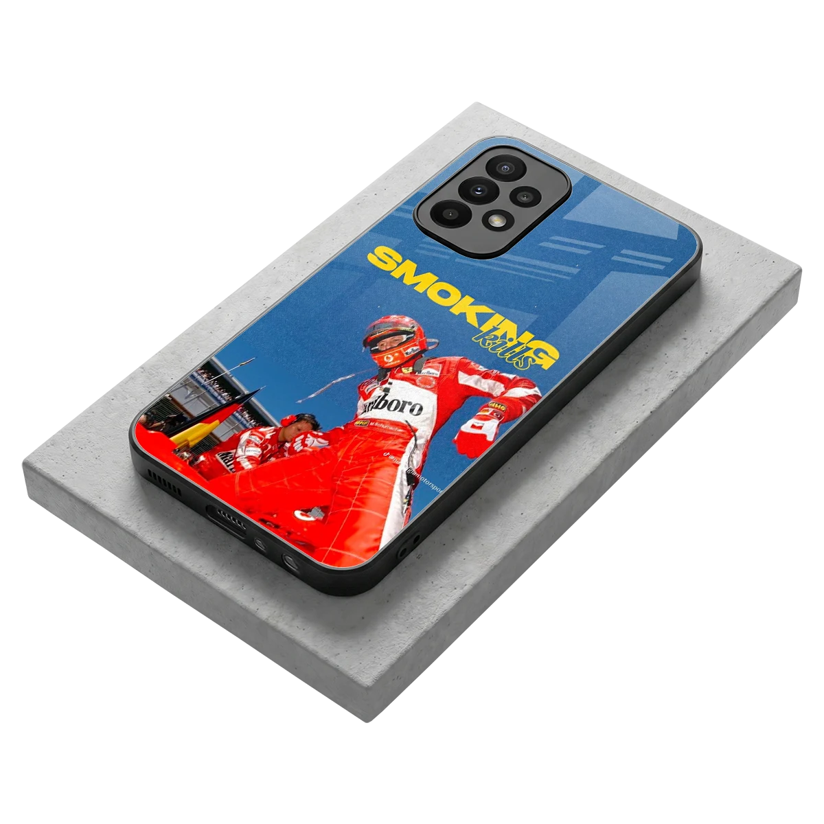 Burnout Mode stylish phone case for samsung galaxy a23 | glossy glass and slim fit