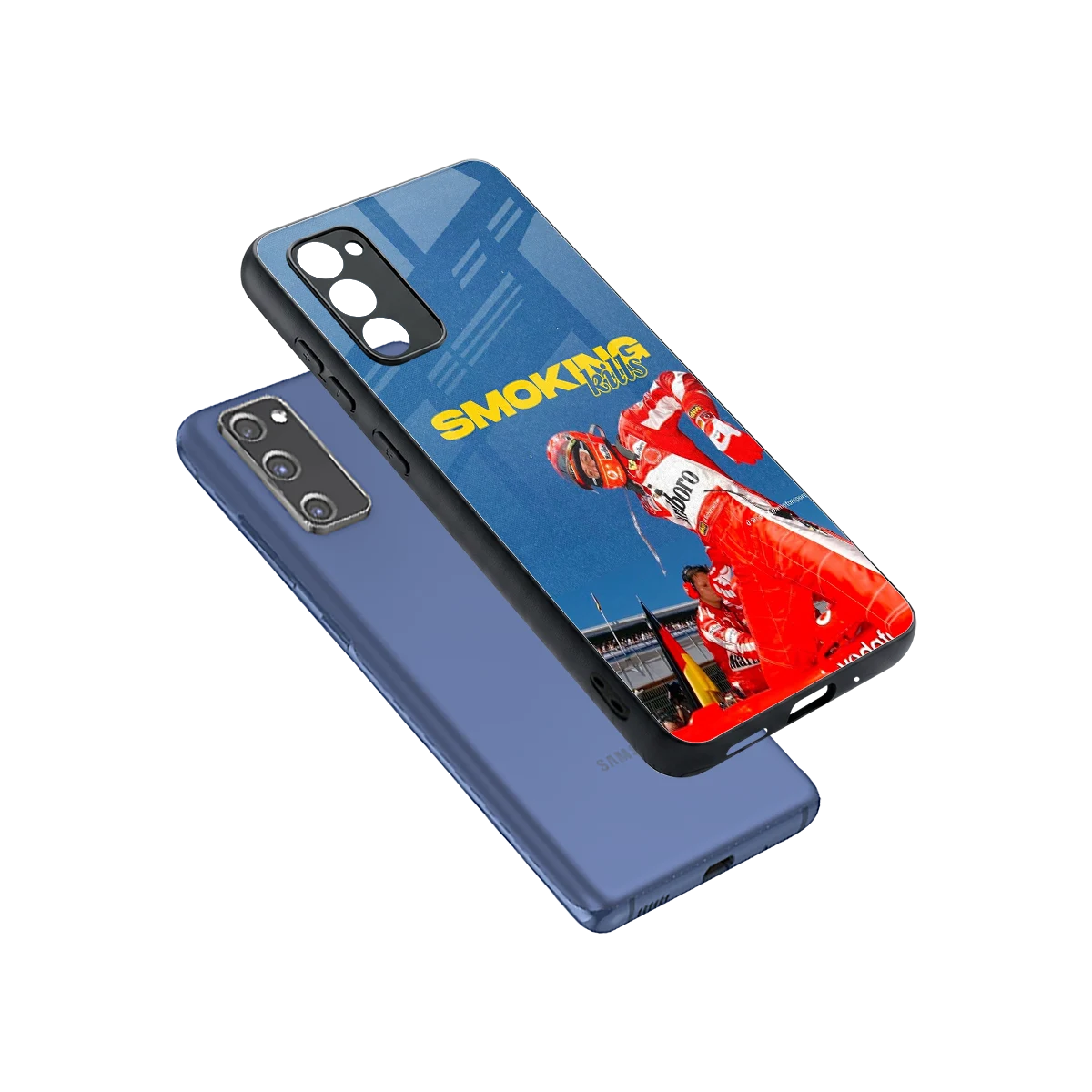 Burnout Mode sleek samsung galaxy s20 fe cover with tempered glass back and TPU edges