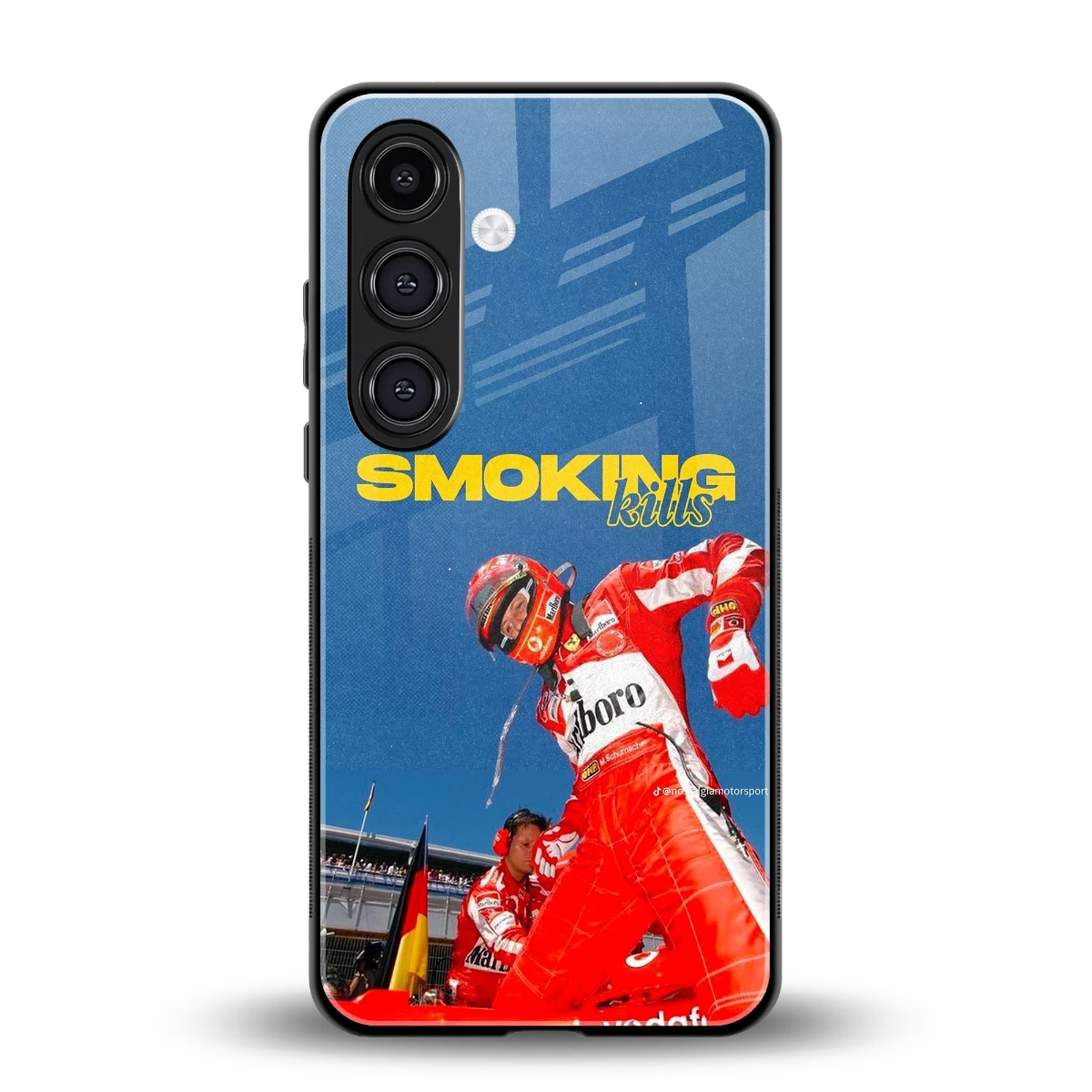 Burnout Mode back phone cover | glass case for samsung galaxy s25 plus