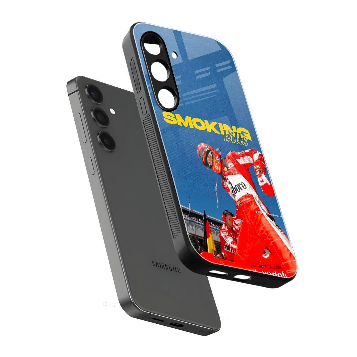 Burnout Mode sleek samsung galaxy s24 plus cover with tempered glass back and TPU edges