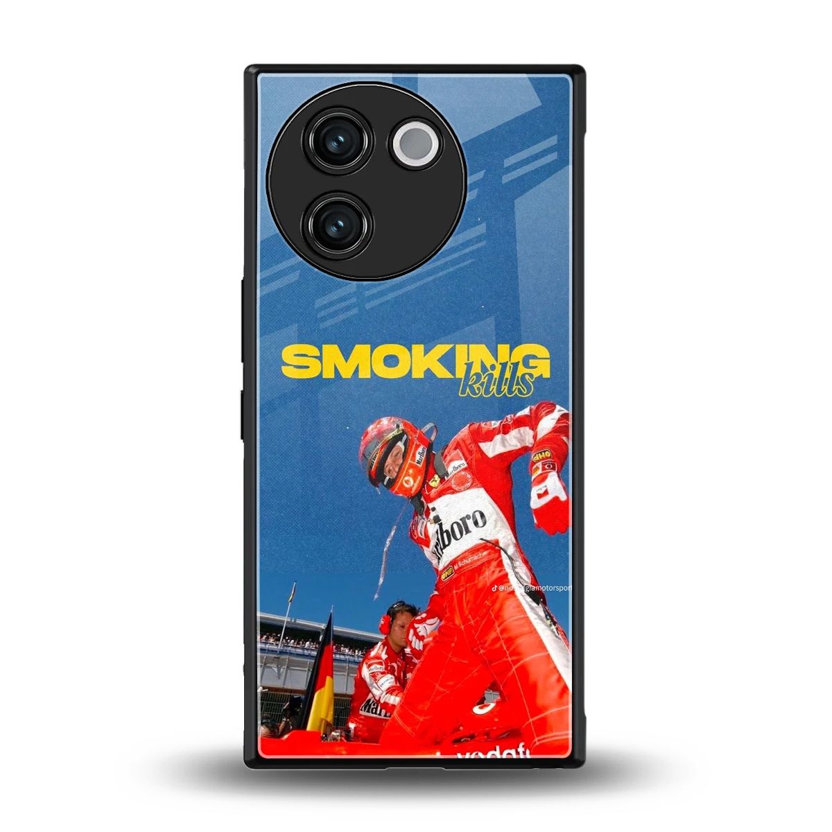 Burnout Mode back phone cover | glass case for vivo v30e