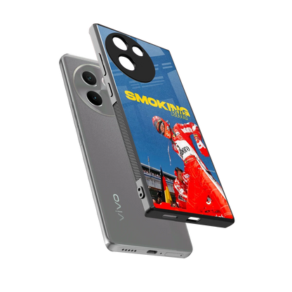 Burnout Mode sleek vivo v30e cover with tempered glass back and TPU edges