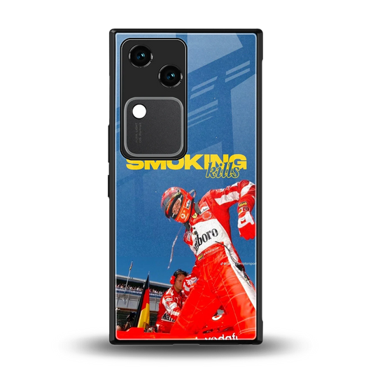 Burnout Mode back phone cover | glass case for vivo v30