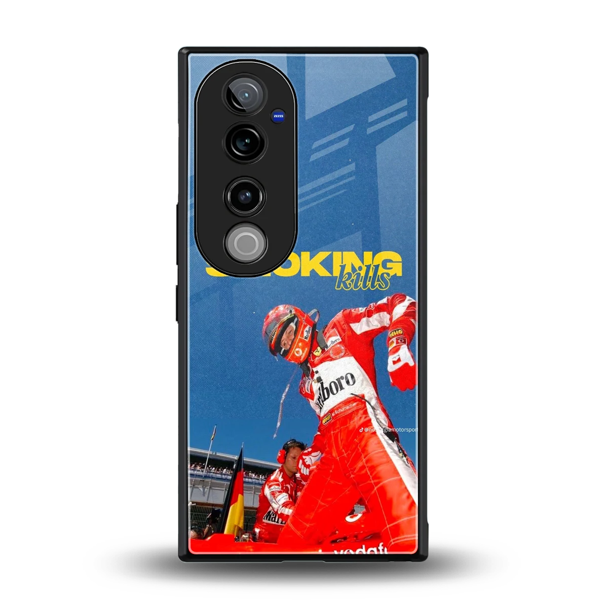 Burnout Mode back phone cover | glass case for vivo v40 pro