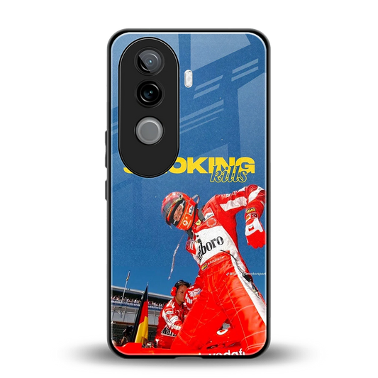Burnout Mode back phone cover | glass case for vivo v40e