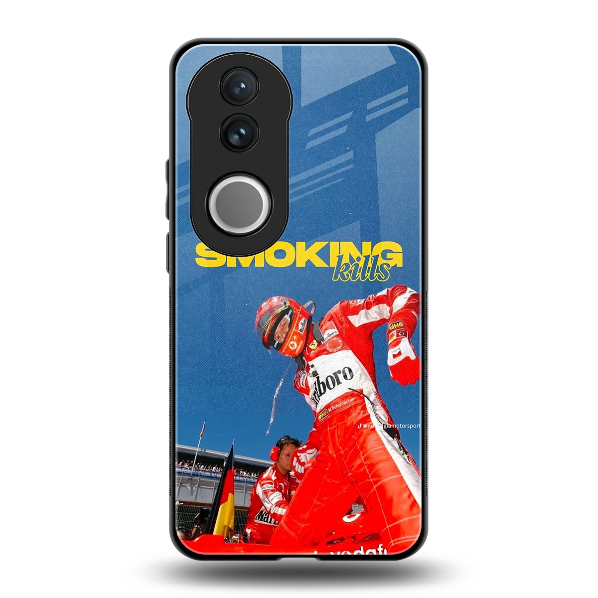 Burnout Mode back phone cover | glass case for vivo v50