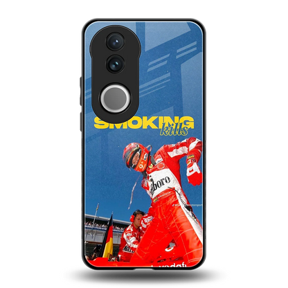 Burnout Mode back phone cover | glass case for vivo v50