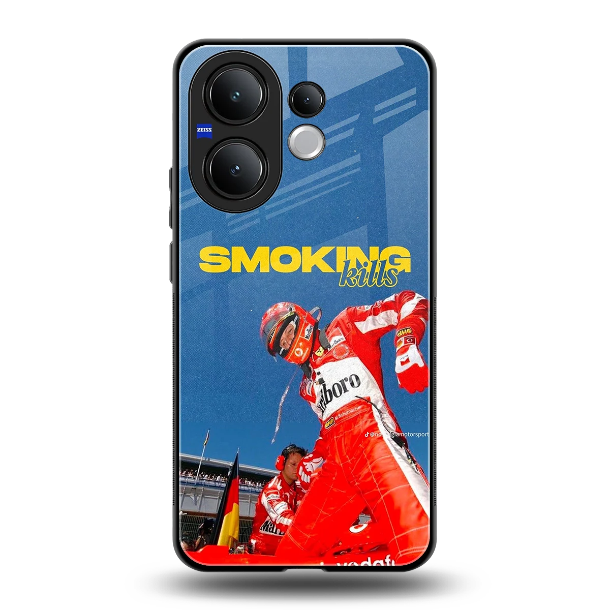 Burnout Mode back phone cover | glass case for vivo v60