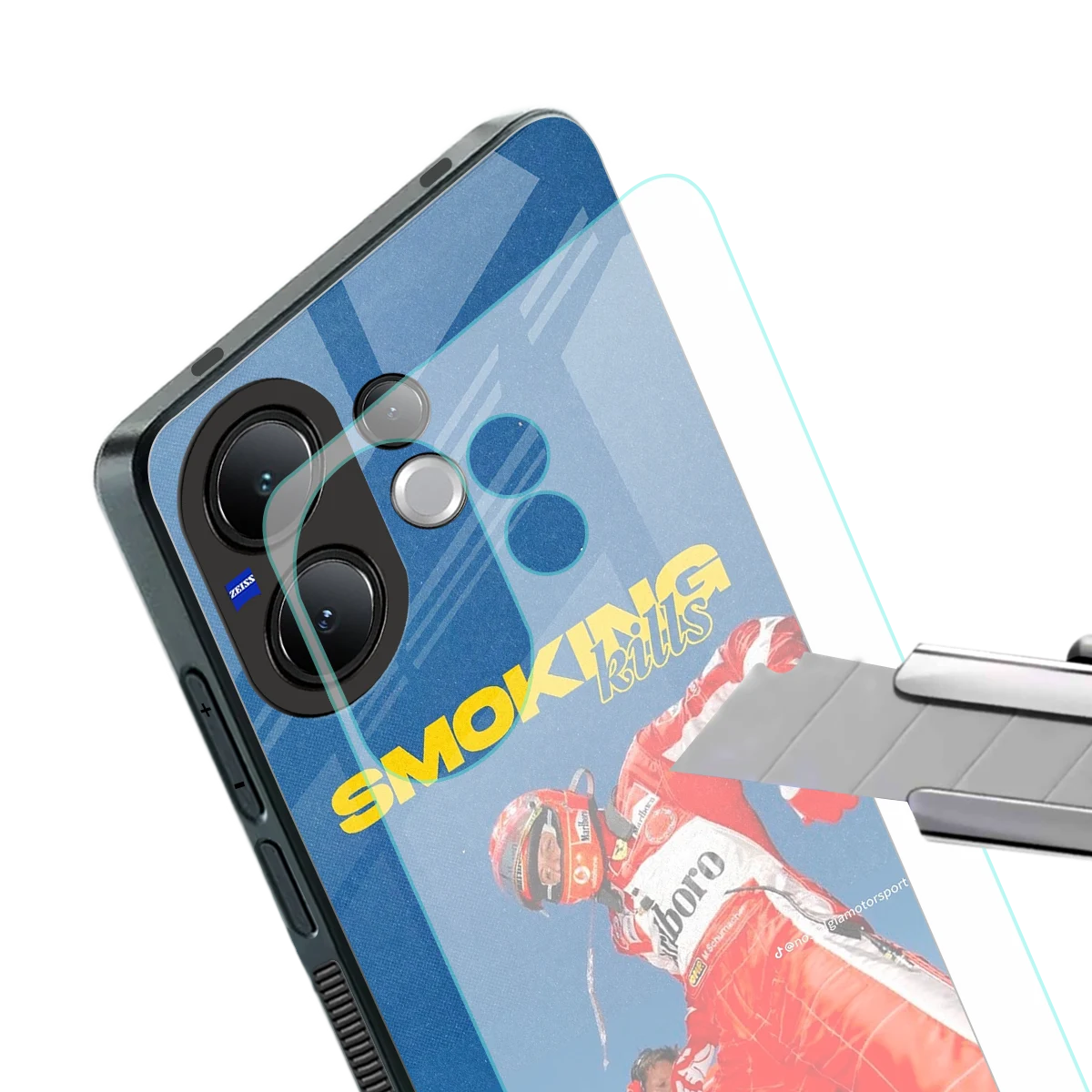 Burnout Mode stylish phone case for vivo v60 | glossy glass and slim fit