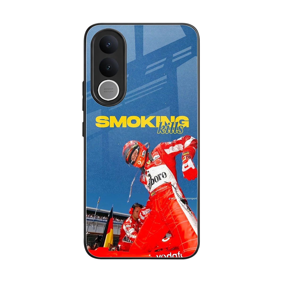 Burnout Mode back phone cover | glass case for vivo v70 fe