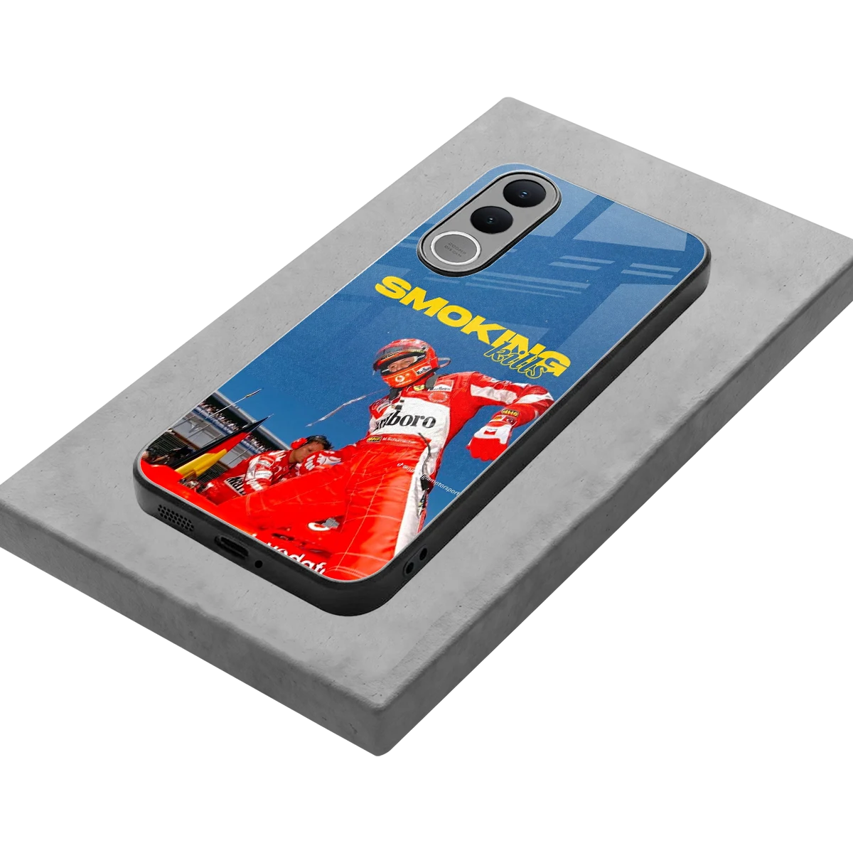 Burnout Mode stylish phone case for vivo v70 fe | glossy glass and slim fit
