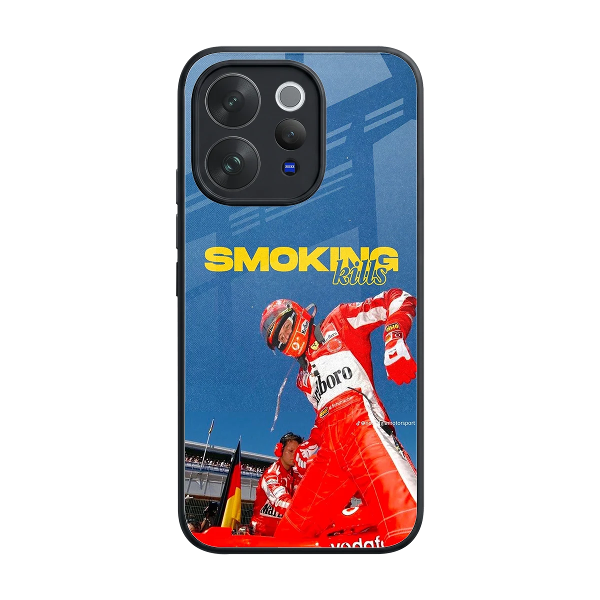 Burnout Mode back phone cover | glass case for vivo v70