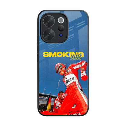 Burnout Mode back phone cover | glass case for vivo v70