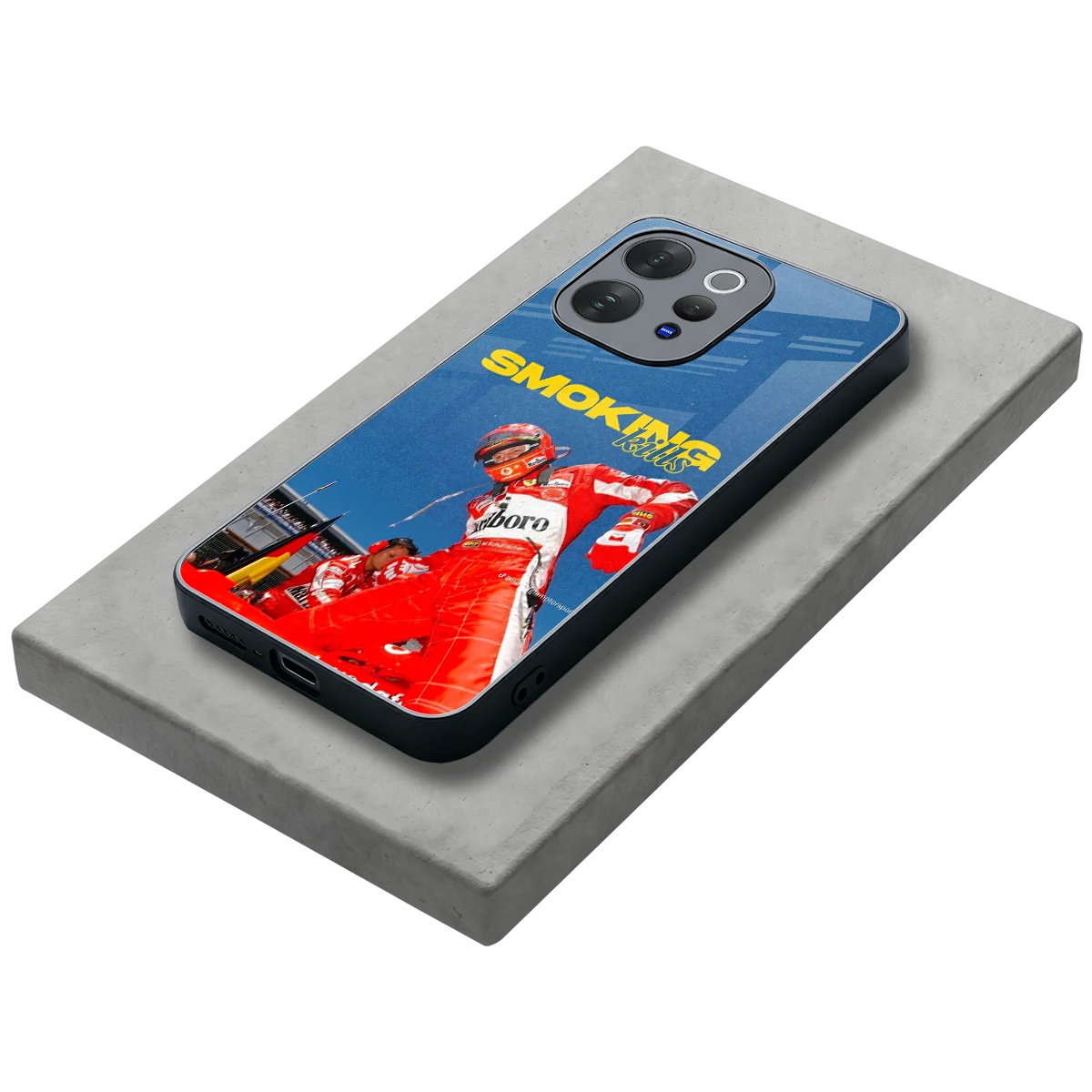 Burnout Mode stylish phone case for vivo v70 | glossy glass and slim fit