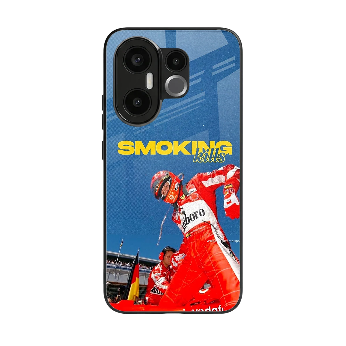 Burnout Mode back phone cover | glass case for vivo x200 fe