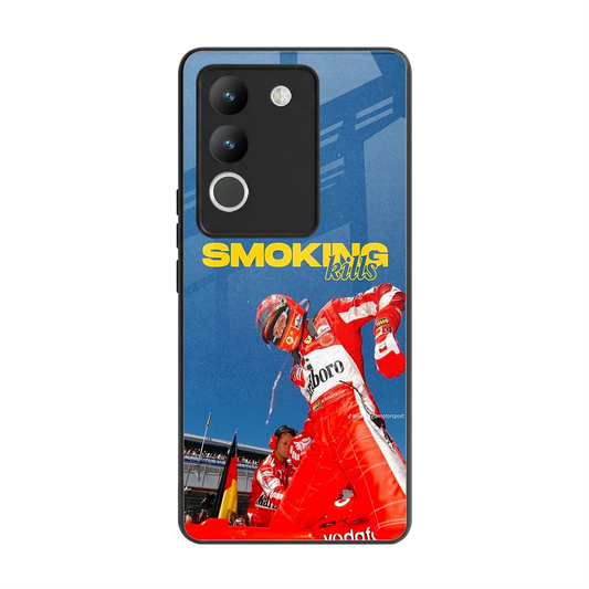 Burnout Mode back phone cover | glass case for vivo y200 5g