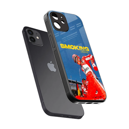 Burnout Mode sleek iphone 12 cover with tempered glass back and TPU edges