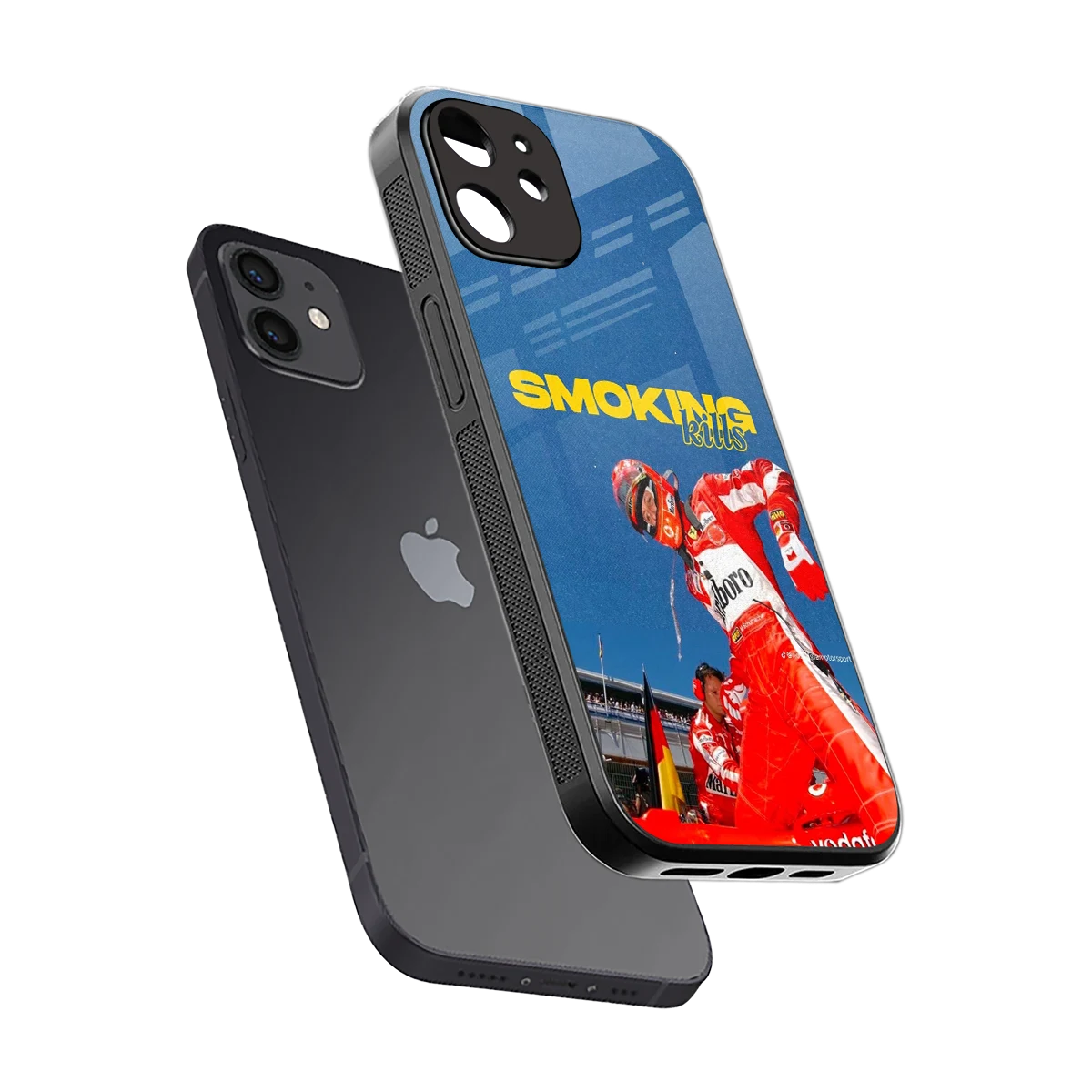 Burnout Mode sleek iphone 11 cover with tempered glass back and TPU edges