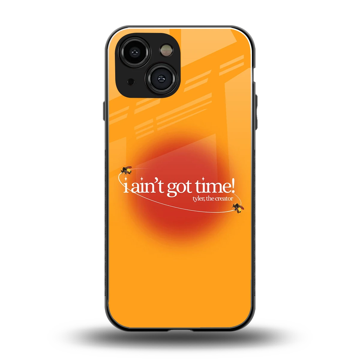 Busy Bee back phone cover | glass case for iphone 12 mini