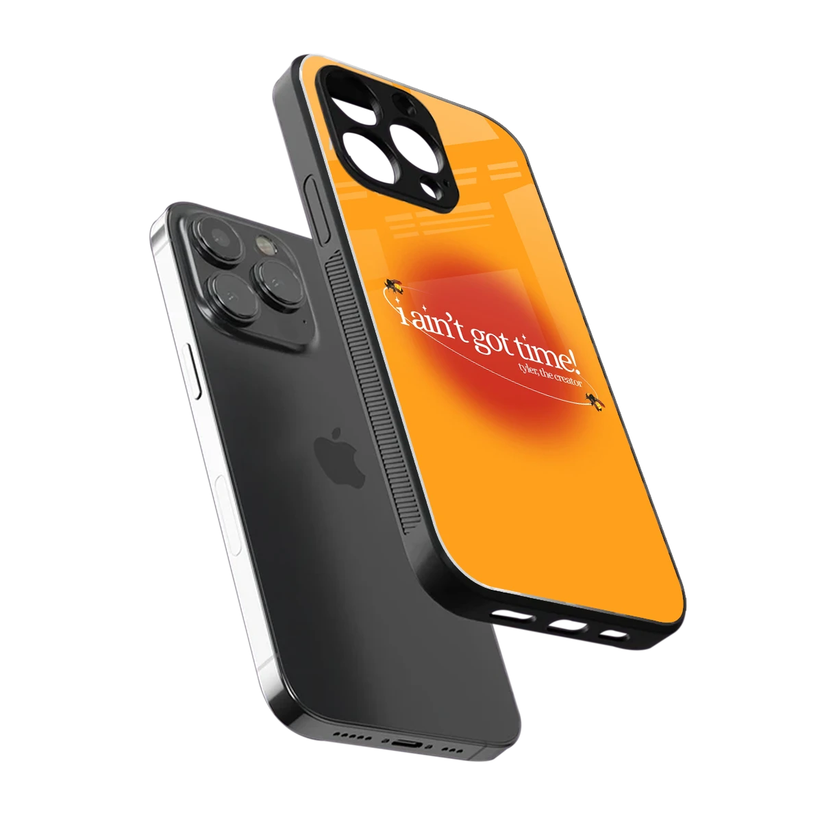 Busy Bee sleek iphone 13 pro cover with tempered glass back and TPU edges