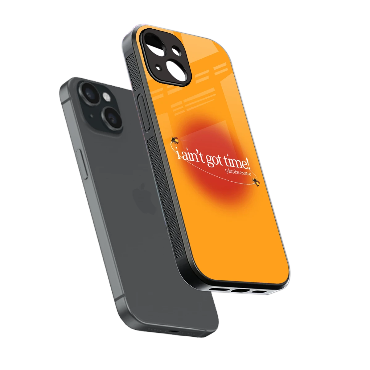 Busy Bee sleek iphone 13 cover with tempered glass back and TPU edges