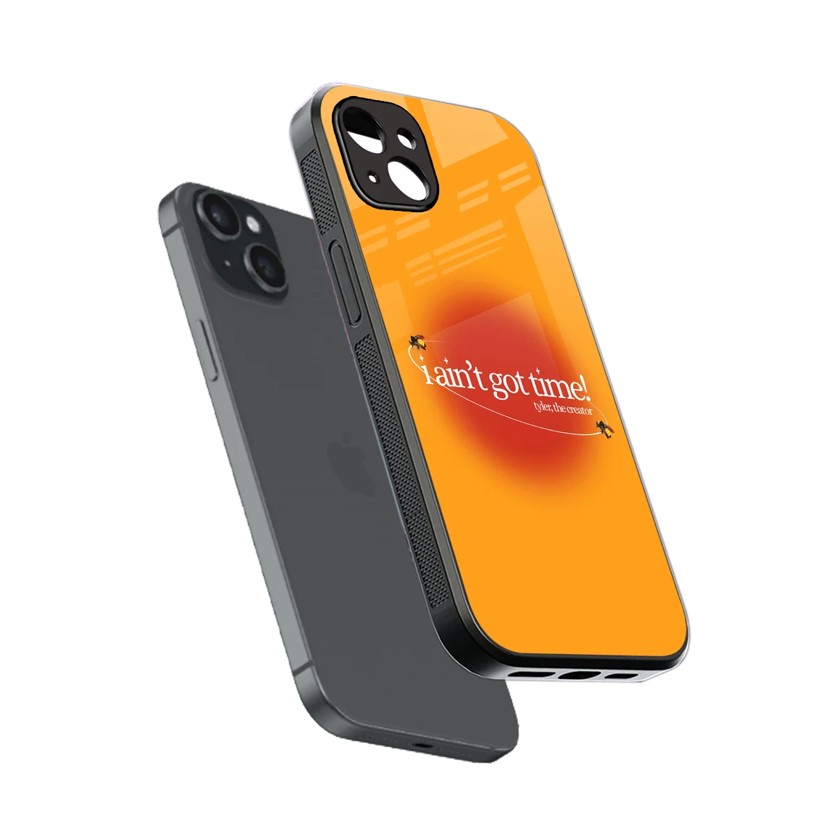 Busy Bee sleek iphone 15 plus cover with tempered glass back and TPU edges