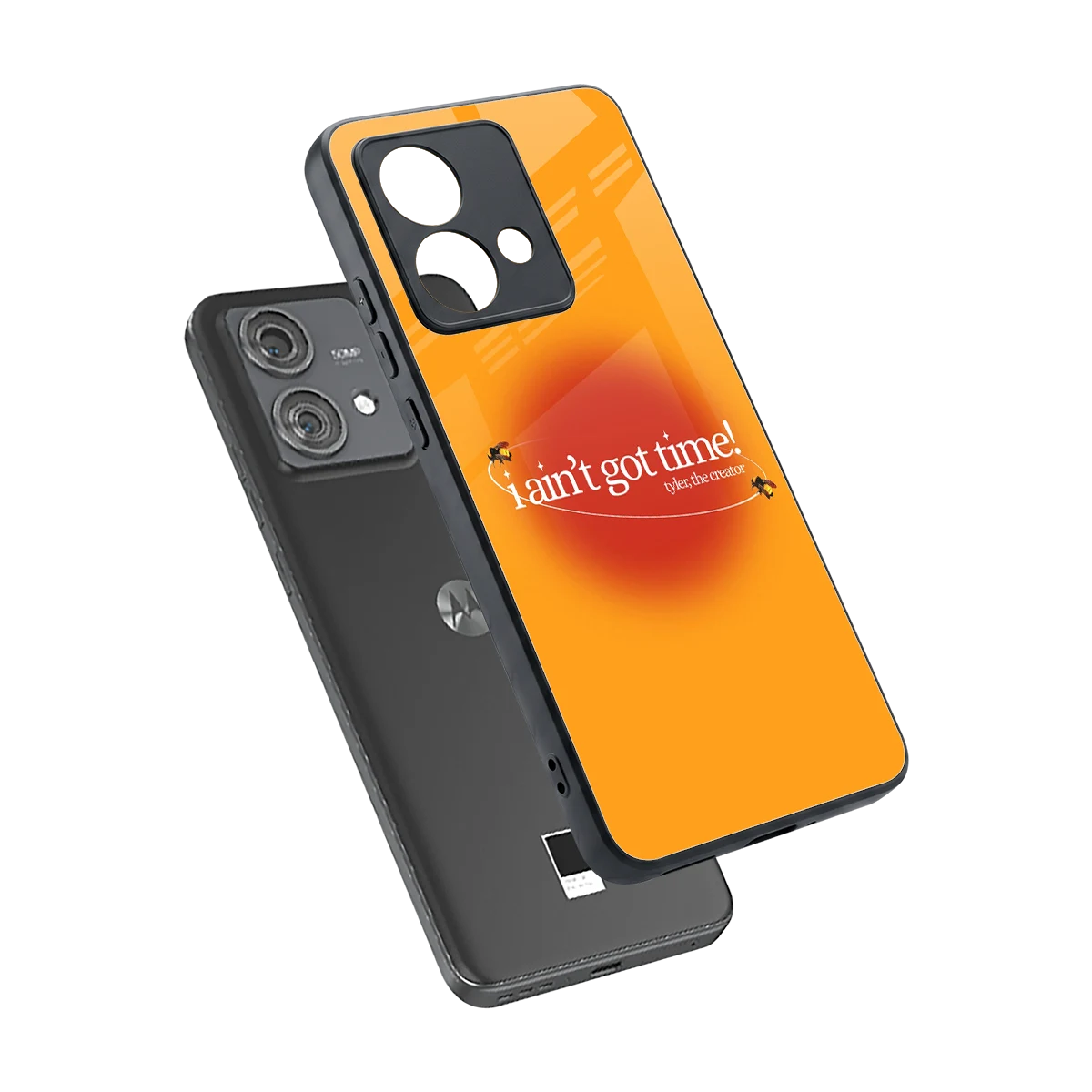 Busy Bee sleek motorola edge 40 neo 5g cover with tempered glass back and TPU edges
