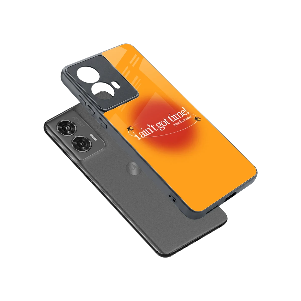 Busy Bee sleek motorola edge 50 fusion cover with tempered glass back and TPU edges