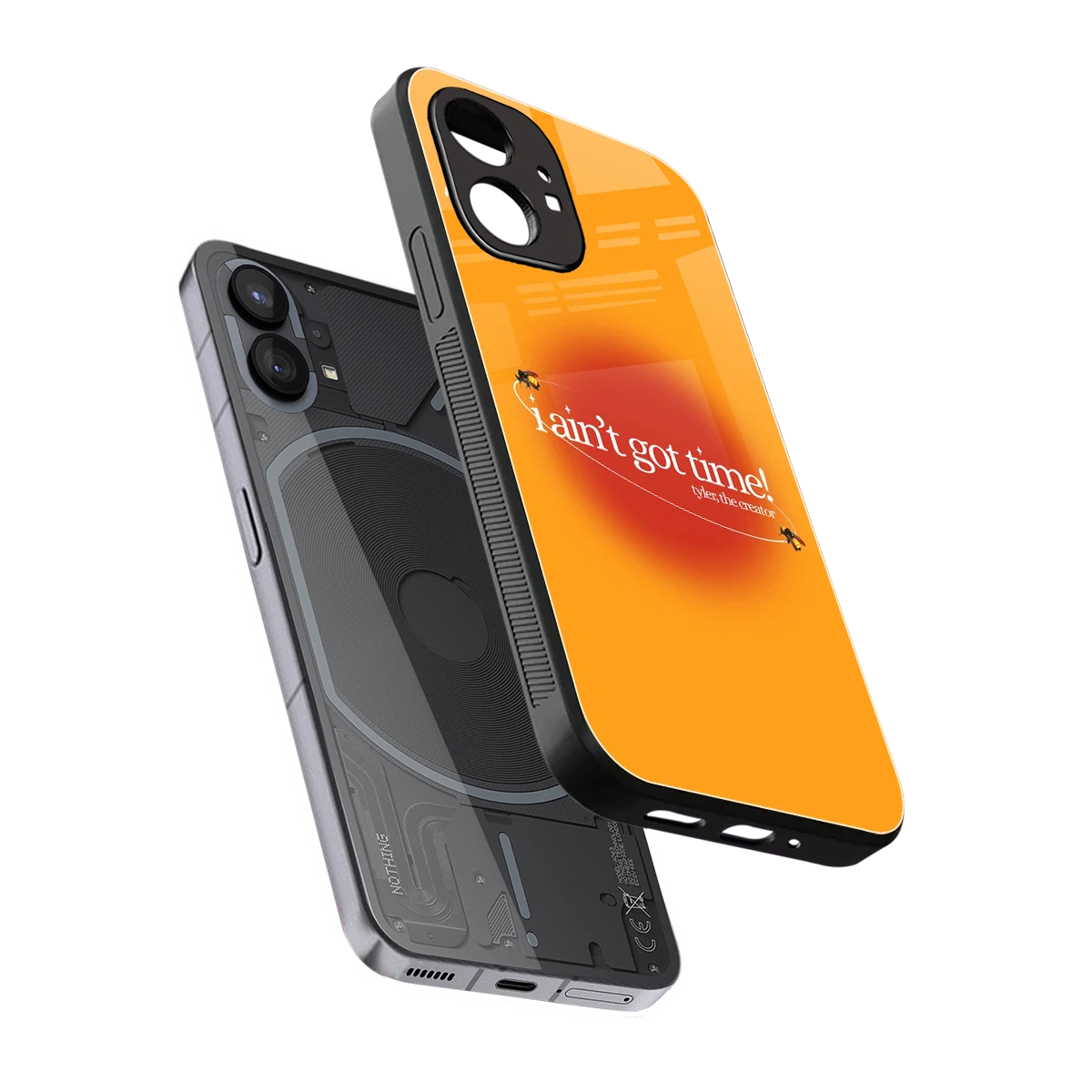 Busy Bee sleek nothing phone 1 cover with tempered glass back and TPU edges