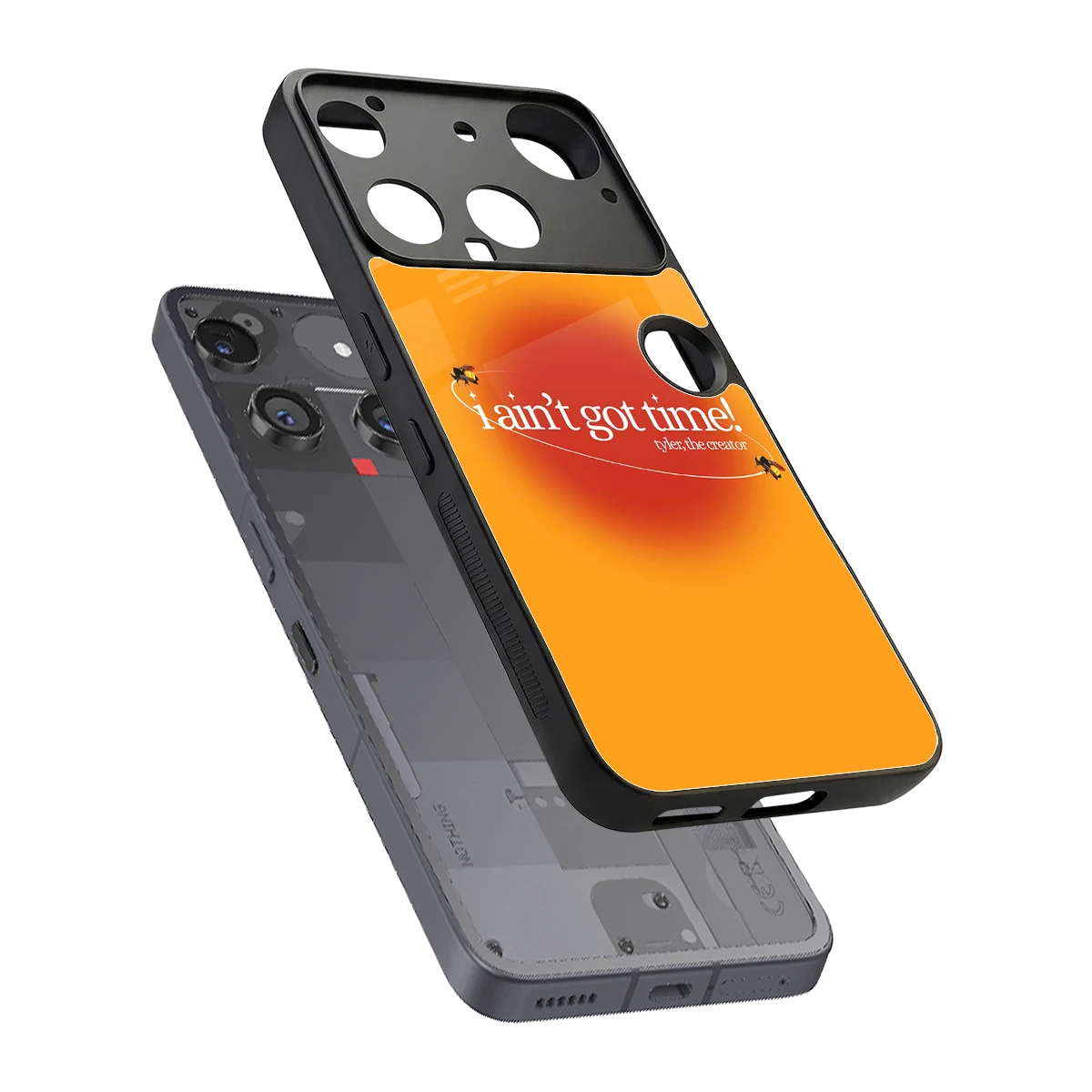 Busy Bee sleek nothing phone 3 cover with tempered glass back and TPU edges