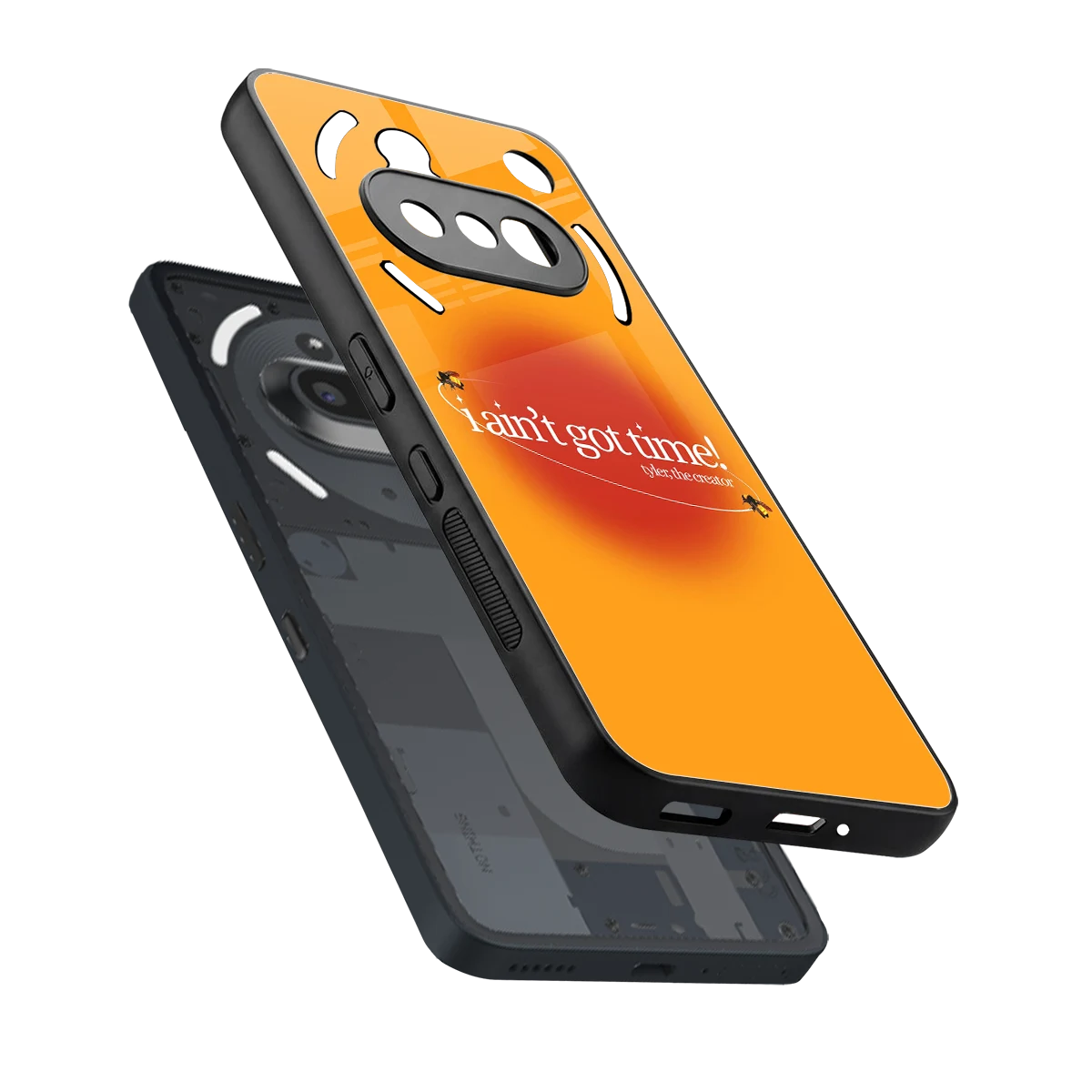 Busy Bee sleek nothing phone 3a cover with tempered glass back and TPU edges