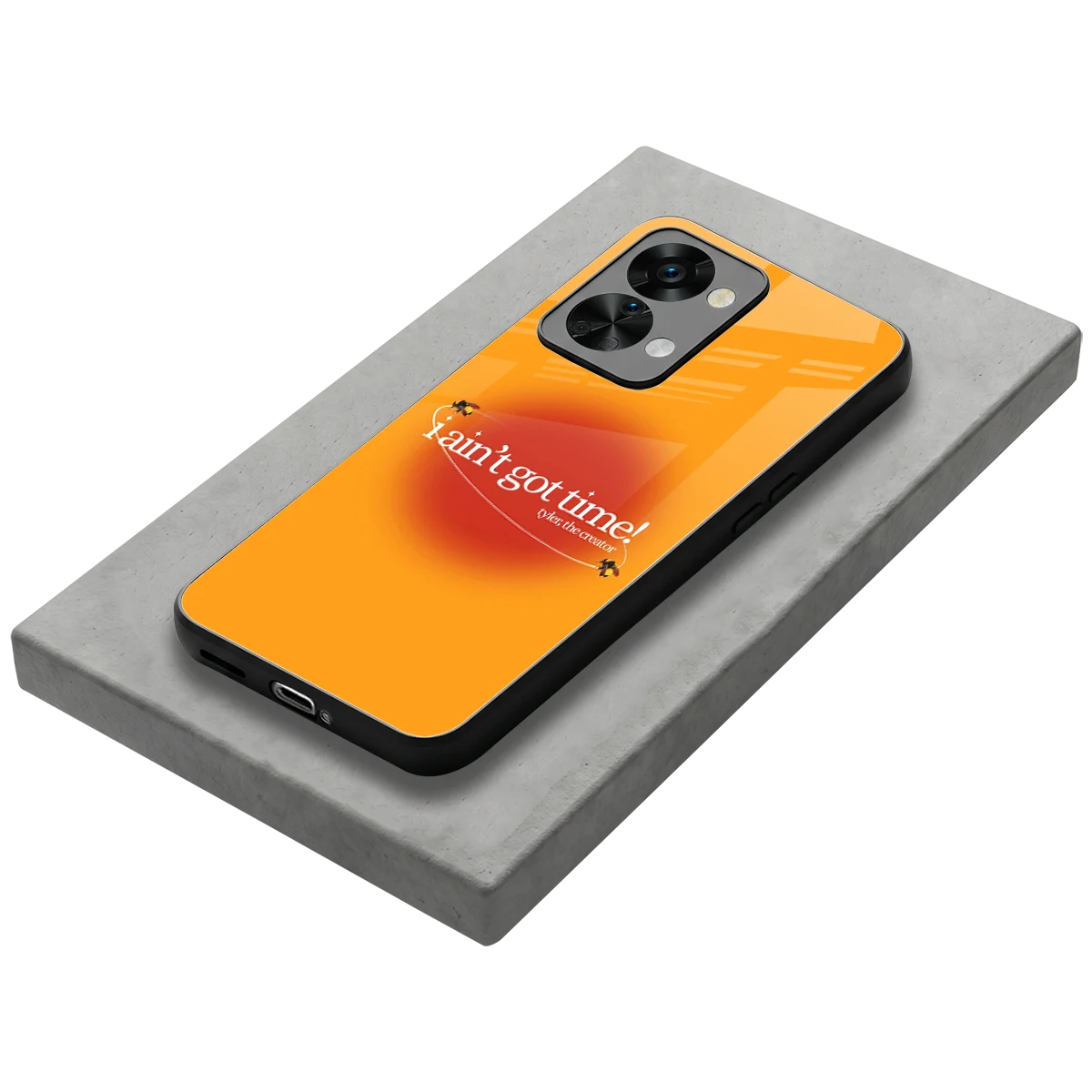 Busy Bee stylish phone case for oneplus nord 2t | glossy glass and slim fit