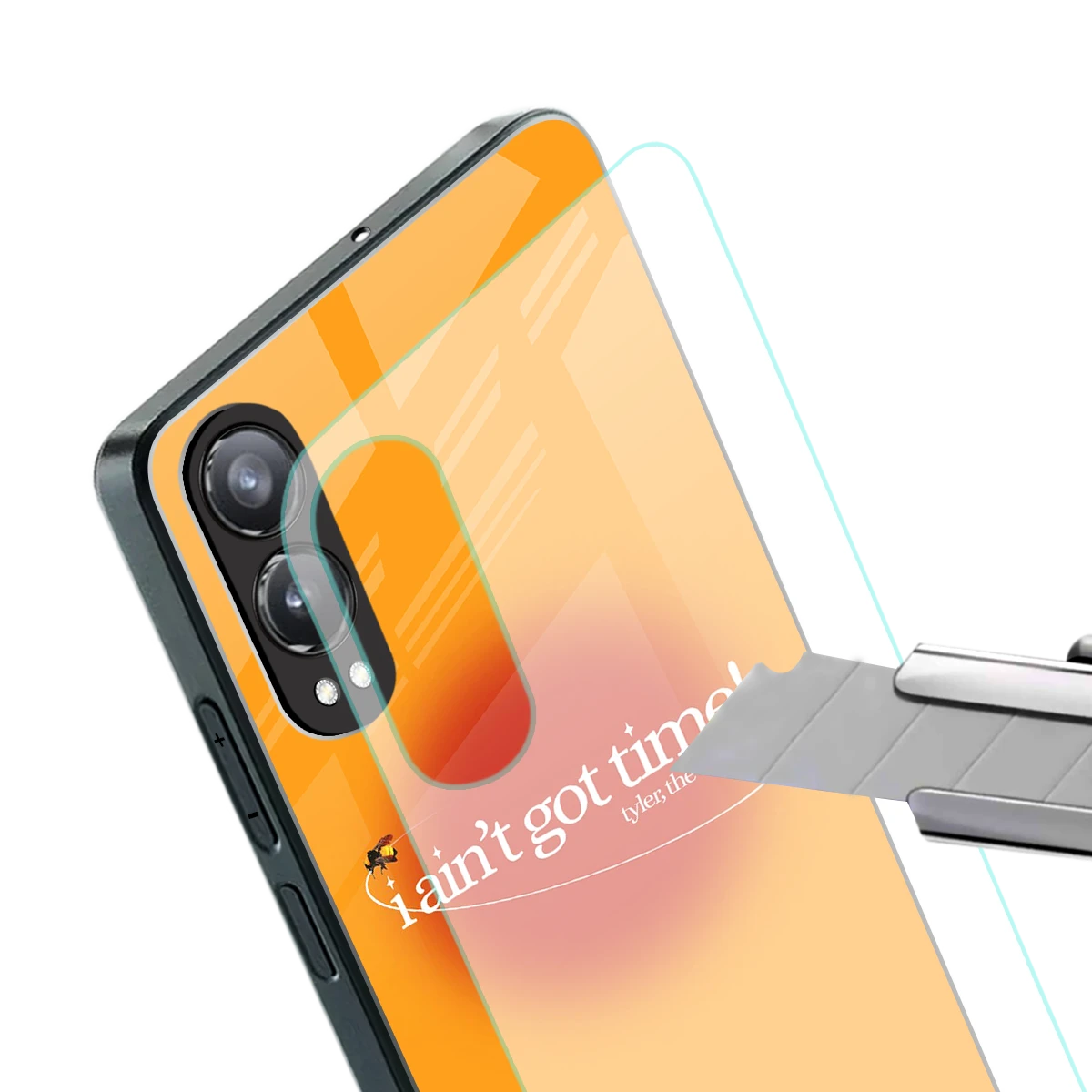 Busy Bee stylish phone case for oneplus nord ce 4 lite | glossy glass and slim fit